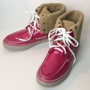 Sperry Pink Top-Sider Shoe with Faux Fur